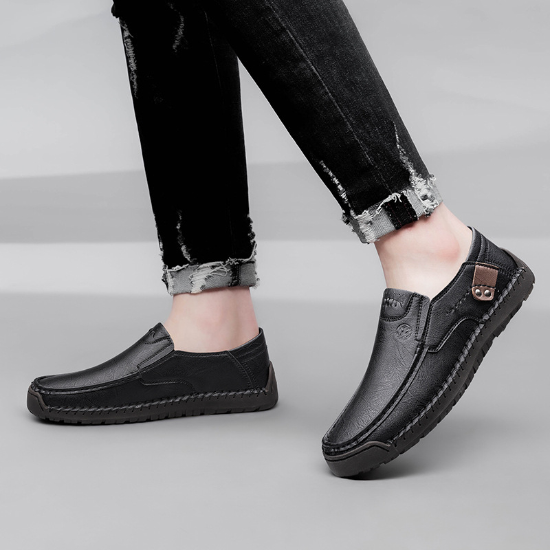 Ανδρικά slip-on loafers από PU δέρμα, σόλα καουτσούκ, ελαφριά, αντιολισθητικά, επαγγελματικά παπούτσια οδήγησης