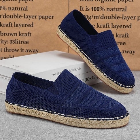 Muški loaferi — plitki otvor, sintetička koža, okrugli vrh, niska peta, srednje visina gornjeg dijela