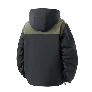 Vīriešu kapuces jaka no corduroja auduma, brīvā griezuma, ārējais audums 100% poliesters, oderējums poliesters, rudens garderobe