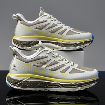 Āra ikdienas sporta apavi – elpojoši, viegli, pretslīdoši; augšdaļa no tīkla, zole MD, šņorēšana, apaļš purns, vidēja papēža augstums