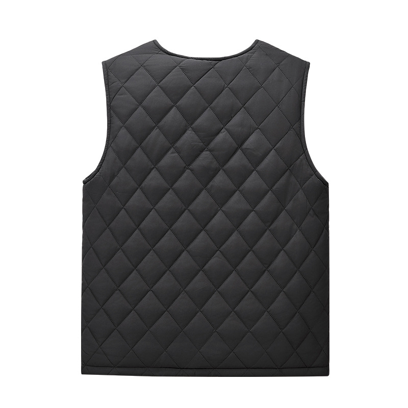 Vīriešu kapucēta bez piedurknēm veste ar stāvošu apkakli, Corduroy ārējais audums, galvenais materiāls vilna, pildījums kokvilna, odaine lina, sānu kabatas