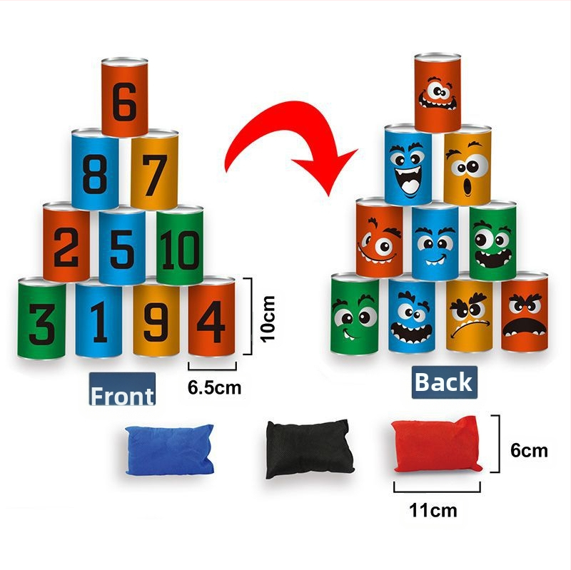 Bērnu smilšu maisiņu metiena spēle - plastmasas konstrukcija, metšana, smilšu maisiņu klase, attīsta satvērienu un roku-acu koordināciju, vecums 4-6 gadi