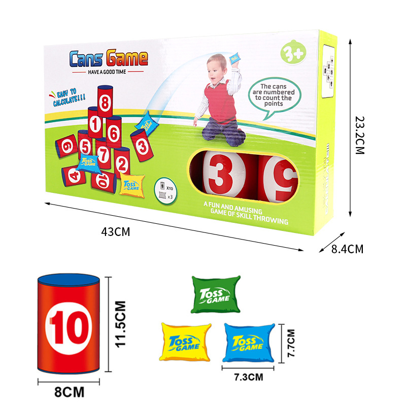 Bērnu smilšu maisiņu metiena spēle - plastmasas konstrukcija, metšana, smilšu maisiņu klase, attīsta satvērienu un roku-acu koordināciju, vecums 4-6 gadi