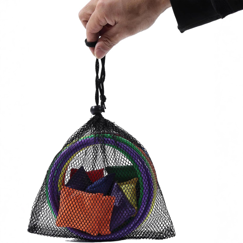 Set de aruncare cu inele pentru copii — activitate în aer liber pentru familie (părinți și copii), construcție din plastic, stimulează coordonarea mână-ochi și dezvoltarea senzorială și cognitivă