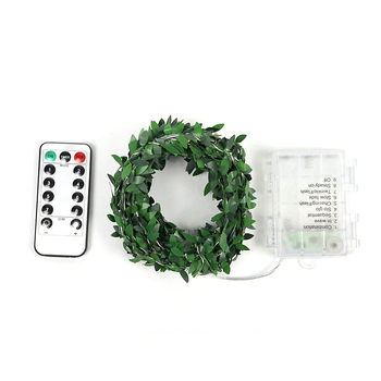 LED lančić od bakrene žice i ratana – 30 LED, IP44, 5V, 2700K, baterijska kutija