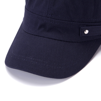 Unisex kokvilnas cepure ar plakanu topu, retro stilā, regulējama, īsa mala