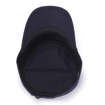 Unisex kokvilnas cepure ar plakanu topu, retro stilā, regulējama, īsa mala