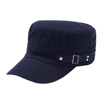 Unisex kokvilnas cepure ar plakanu topu, retro stilā, regulējama, īsa mala