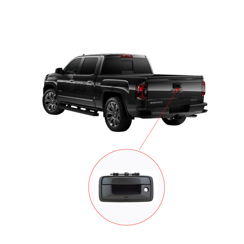 Chevrolet Silverado/Sierra hátsó fogantyúhoz illeszkedő kamera - 1080p, 170° látószög, 12V, HY-80172021, ház műanyag+fém, CVBS/AHD