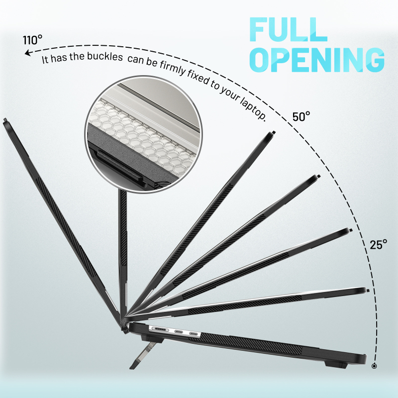 Apsauginė dėklas MacBook Air 15.3, M2 A2941, PC+TPU, kubelinė aušinimas (PC+TPU, M2 A2941, kubelinė aušinimas)