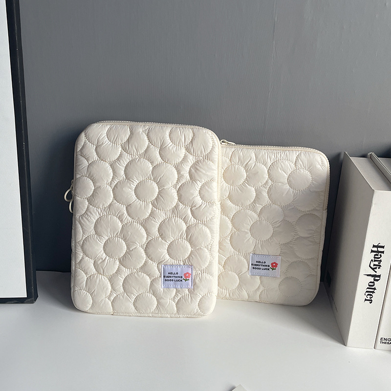 Portatīvā datora soma – ultra viegla, triecienizturīga, salokāma; ārējais materiāls: neilons, iekšējā odere: poliesters, ziedu raksts, sievietēm piemērots stils