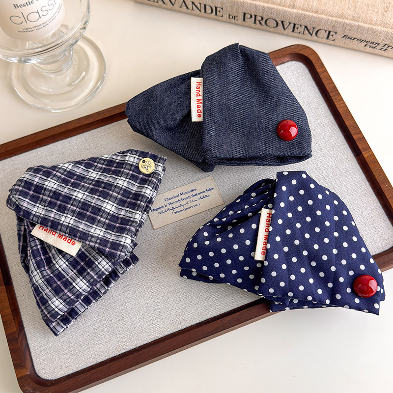 Mishang Premium trīsstūrveida matu klips – auduma materiāls, roku darbs, Produkta numurs 27449