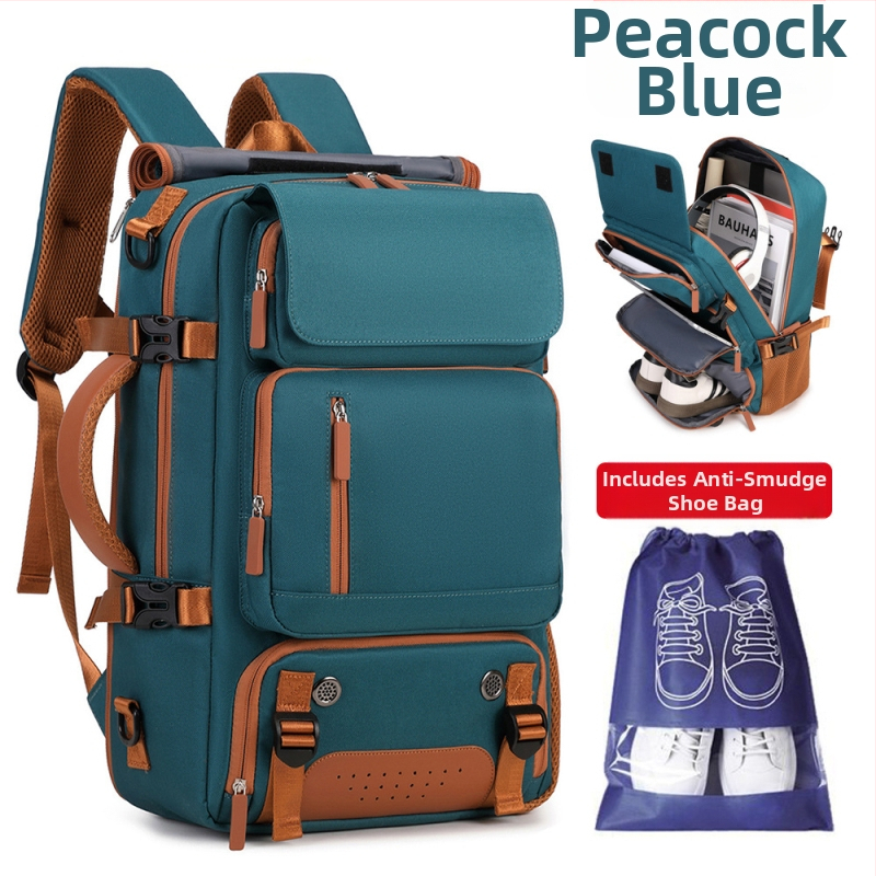 Unisex kelioninė kuprinė didelės talpos, skirta 16 colių nešiojamam kompiuteriui, Oxford audinys, išlenkti peties dirželiai