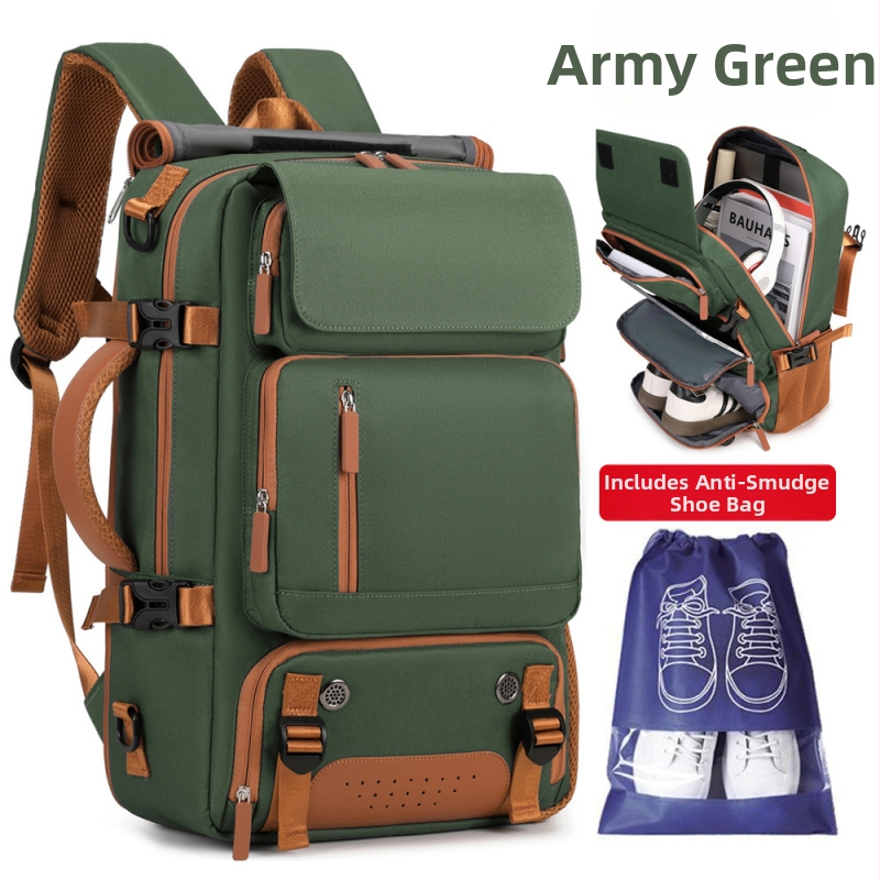 Unisex kelioninė kuprinė didelės talpos, skirta 16 colių nešiojamam kompiuteriui, Oxford audinys, išlenkti peties dirželiai