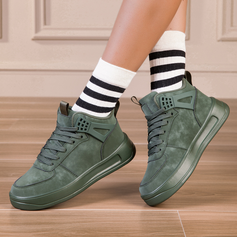 Skate tenisice srednje visine | gornji dio PU, gumeni potplat, mrežasta podstava, vezanje šnure