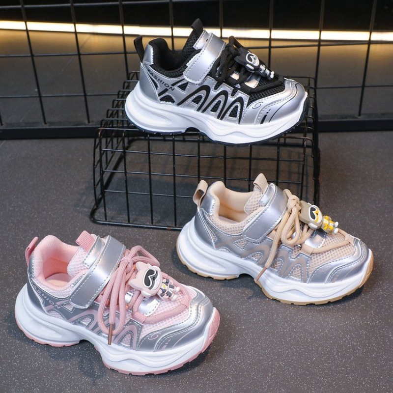 Vaikų sportiniai bateliai dad shoes stiliaus, tinklinis viršus, amortizacija smūgiams, vasariškai kvėpuojantys, guminė padas, kilmė Zhejiang Wenling