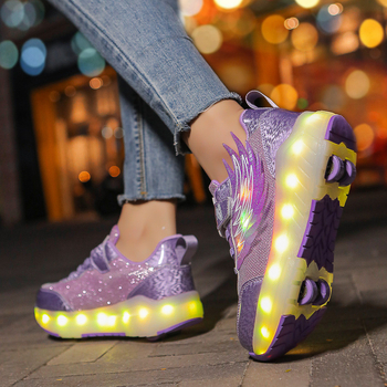 Heelys tenisice od G. duck, Bs-6077, Dvostruki kotači, ABS kotači (Šifra: Bs-6077; Marka: G. duck; Tip kotača: Dvostruki; Materijal kotača: ABS)