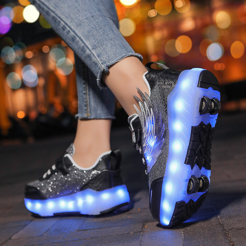 Heelys tenisice od G. duck, Bs-6077, Dvostruki kotači, ABS kotači (Šifra: Bs-6077; Marka: G. duck; Tip kotača: Dvostruki; Materijal kotača: ABS)