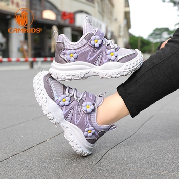 Meitenēm pārgājienu kurpes 4–6 gadu vecumam, elpojošs auduma augšējais materiāls, EVA zole, aizdare ar rotējošu sprādzi