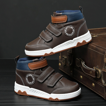 Chlapčenské tenisky s vysokým zvrškom | PU zvršok, gumová podrážka, zapínanie na suchý zips, nepremokavé a protišmykové (PU zvršok, gumová podrážka, zapínanie na suchý zips, nepremokavé, protišmykové)