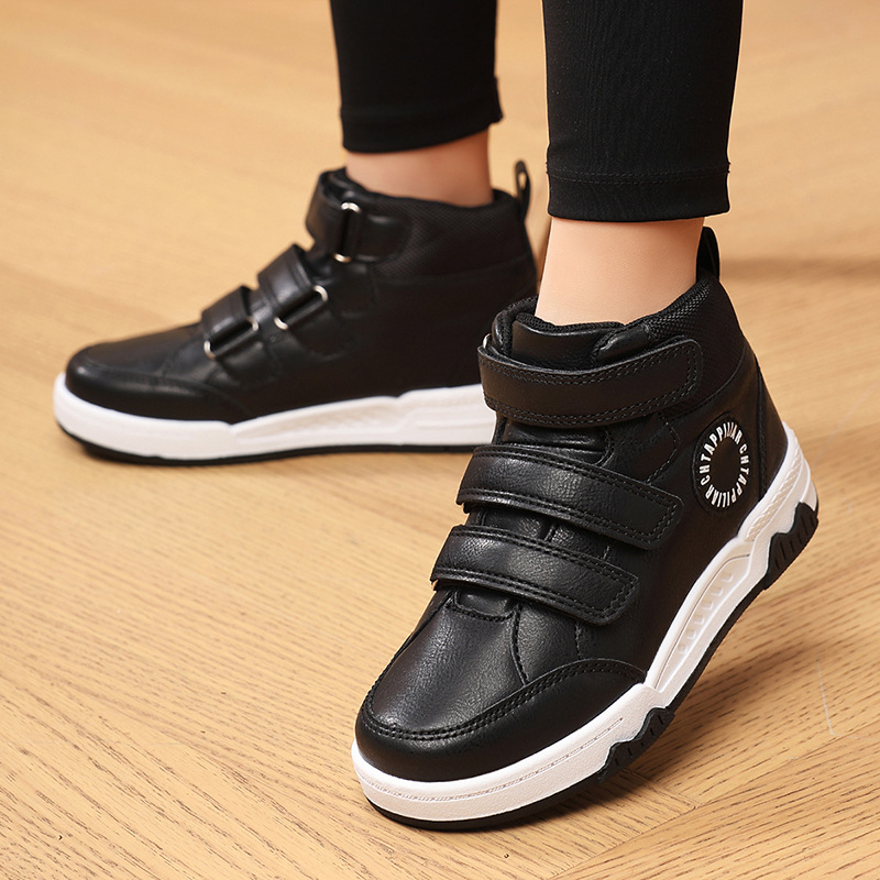 Chlapčenské tenisky s vysokým zvrškom | PU zvršok, gumová podrážka, zapínanie na suchý zips, nepremokavé a protišmykové (PU zvršok, gumová podrážka, zapínanie na suchý zips, nepremokavé, protišmykové)