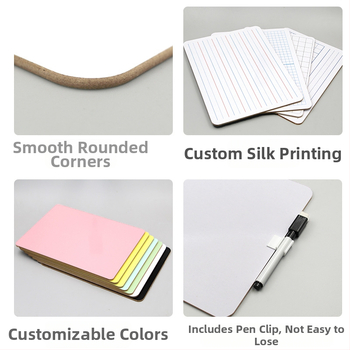 Divpusēja sausa pierakstu tabula bērniem – pārnēsājama mini tabula ar MDF rāmi, Melamīna panelis, Dreater