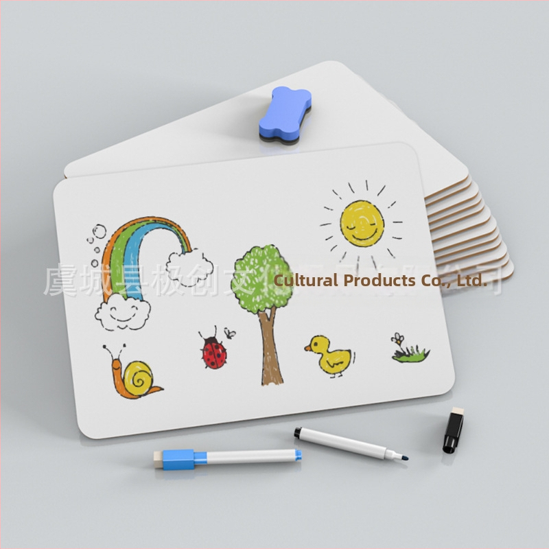 Divpusēja sausa pierakstu tabula bērniem – pārnēsājama mini tabula ar MDF rāmi, Melamīna panelis, Dreater