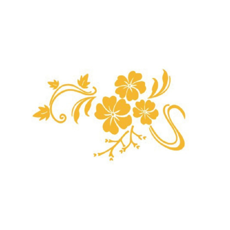 3D akrila sienas uzlīme ar ziedu un vīnoga motīvu, komplektā 5+ gab., jauns ķīniešu stils, spoguļ sienas dekors