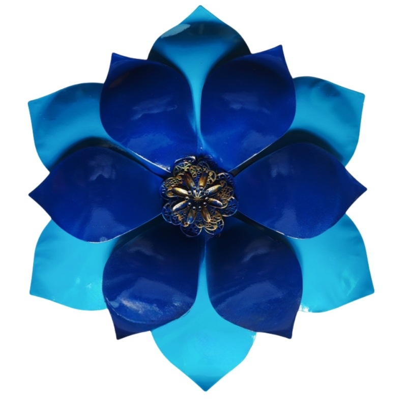 Željezni zidni ukras za vrt s margaretom — vanjski kovani cvijet na zid, pastoralni stil, za dom i uređenje okoliša