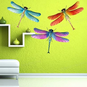 Metalni zidni dekor u obliku libelule za vrt i dvorište, moderan minimalistički stil; idealan poklon za rođendan.