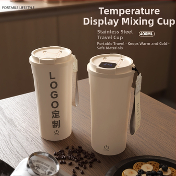 Kafes krūze ar karikatūras motīvu un digitālo displeju, pilnīgi automātiska magnetiskā maisīšana, svars 350 g, iespējams pielāgot logotipu, izlaista 2025.