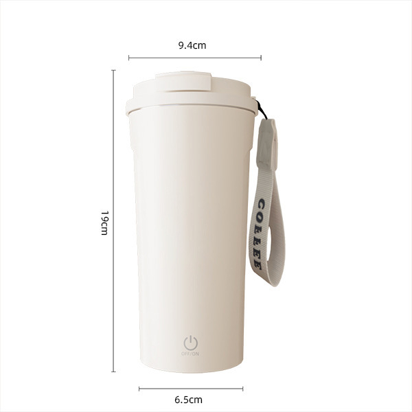 Kafes krūze ar karikatūras motīvu un digitālo displeju, pilnīgi automātiska magnetiskā maisīšana, svars 350 g, iespējams pielāgot logotipu, izlaista 2025.