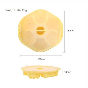 Formă circulară din silicon, cu motiv de labă de pisică, alimentară, pentru prăjituri aburite și coapte, gustări pentru bebeluși