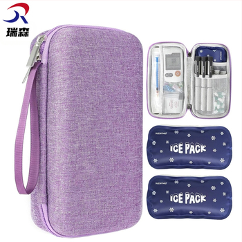 Inzulīna aukstuma uzglabāšanas soma ar pārnēsājamu digitālo termometru, EVA cieta korpusa, modelis YDSNB-006, zīmols Ruisen