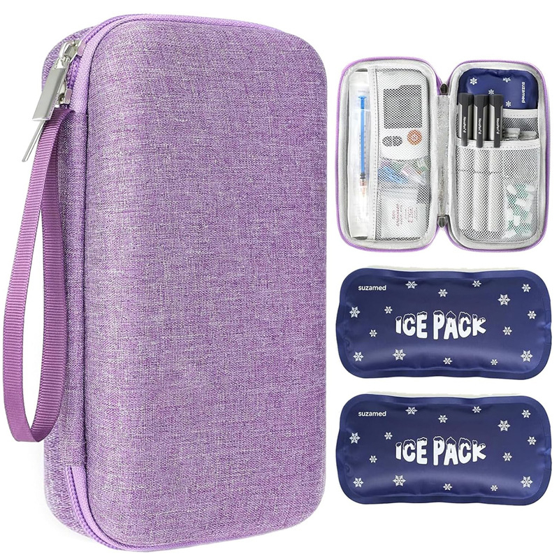 Inzulīna aukstuma uzglabāšanas soma ar pārnēsājamu digitālo termometru, EVA cieta korpusa, modelis YDSNB-006, zīmols Ruisen