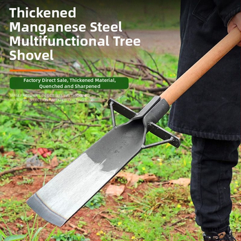 Mangāna tērauda lāpsta koku rakšanai, trīs daļu transplantācijas rīku komplekts