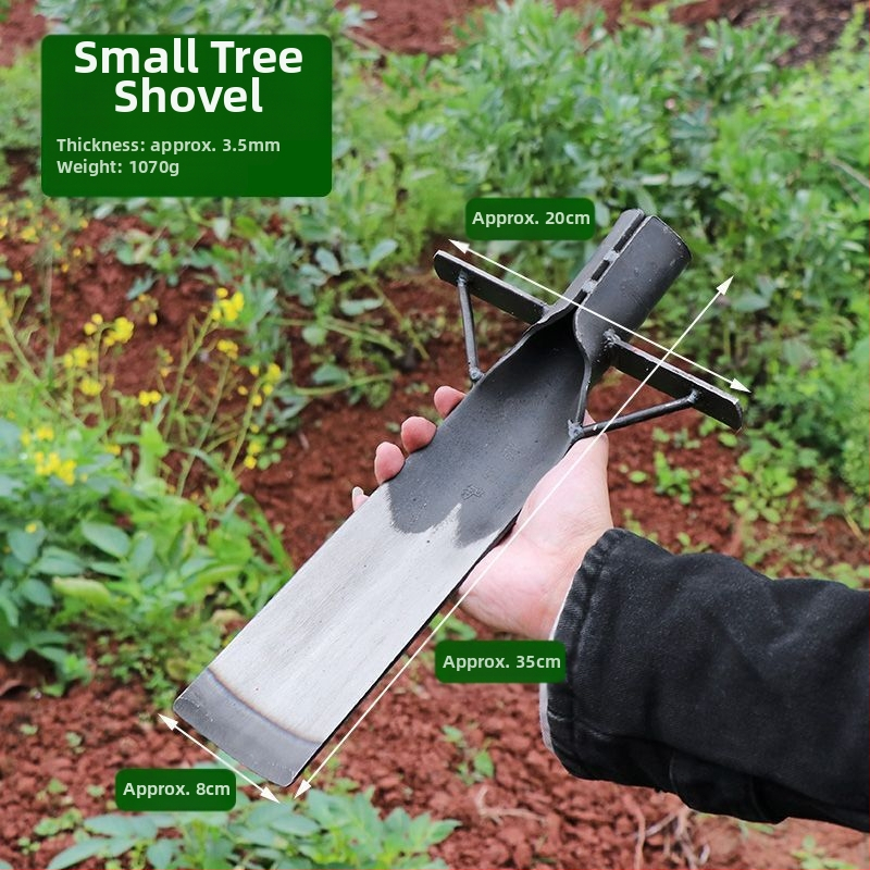 Mangāna tērauda lāpsta koku rakšanai, trīs daļu transplantācijas rīku komplekts