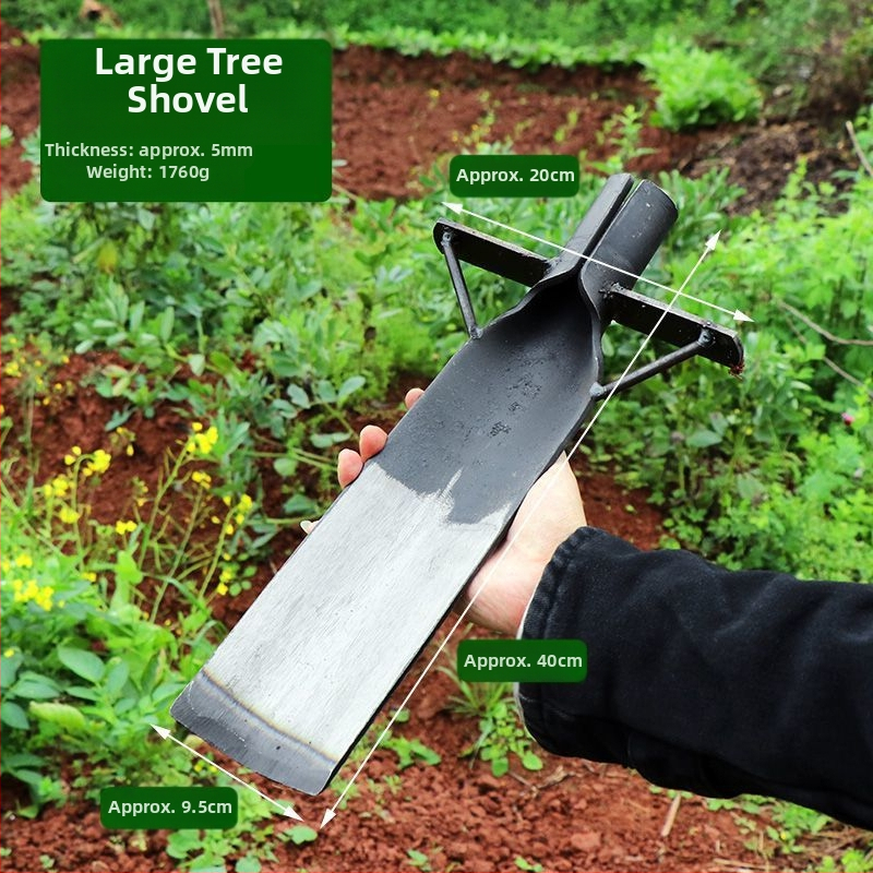 Mangāna tērauda lāpsta koku rakšanai, trīs daļu transplantācijas rīku komplekts