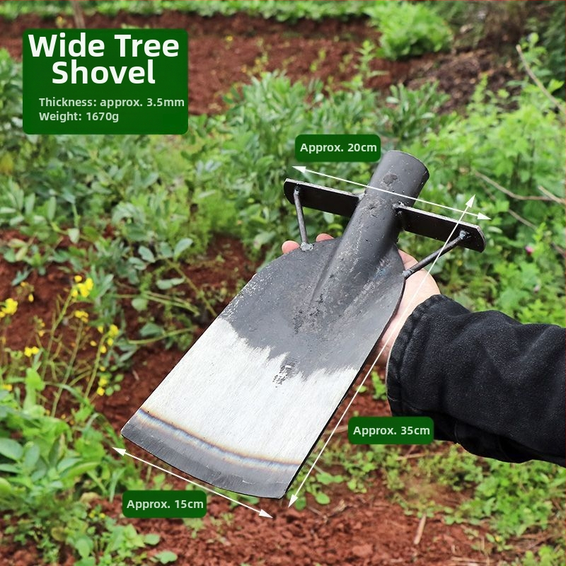 Mangāna tērauda lāpsta koku rakšanai, trīs daļu transplantācijas rīku komplekts