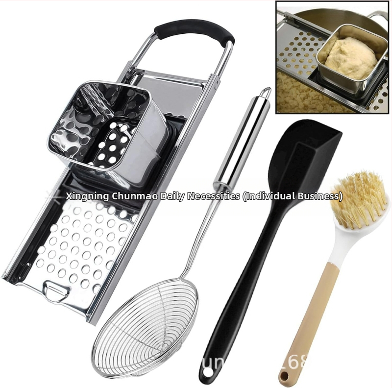 Komplekts virtuves rīku dumplingu un olu nūdļu gatavošanai, nerūsējošais tērauds + silikons, Chunmao, ķīniešu tradicionālais stils