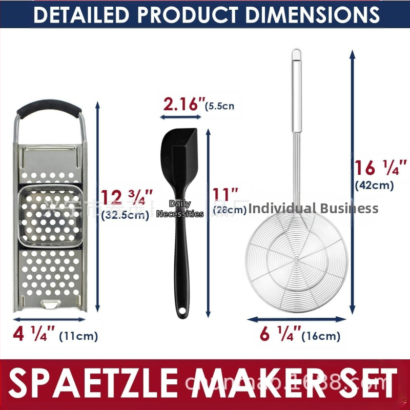 Комплект за приготвяне на дъмплинги и яйчни нудели, неръждаема стомана + силикон, Chunmao, китайски традиционен стил