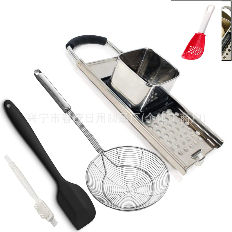 Komplekts virtuves rīku dumplingu un olu nūdļu gatavošanai, nerūsējošais tērauds + silikons, Chunmao, ķīniešu tradicionālais stils