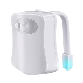 Tualeto sensorinis apšvietimas - baterijų maitinimas, LED naktinė lemputė, indukcinis jungiklis, PVC gaubtas