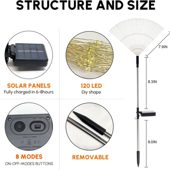 Saules LED ārējai dārza lampai zieda formā ar pūpola efektu, IP66, 1–3 m² apgaismojums, ar zemes pamatni