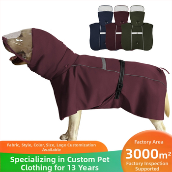 Šunų lietpaltis su gobtuvu – poliesteris, dvigubas sluoksnis, kasdienio stiliaus drabužiai augintiniams