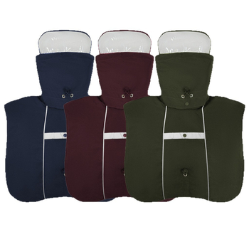 Šunų lietpaltis su gobtuvu – poliesteris, dvigubas sluoksnis, kasdienio stiliaus drabužiai augintiniams