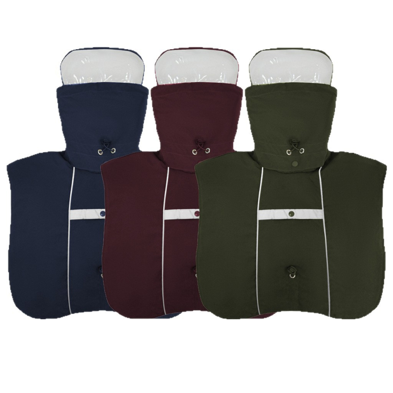 Šunų lietpaltis su gobtuvu – poliesteris, dvigubas sluoksnis, kasdienio stiliaus drabužiai augintiniams