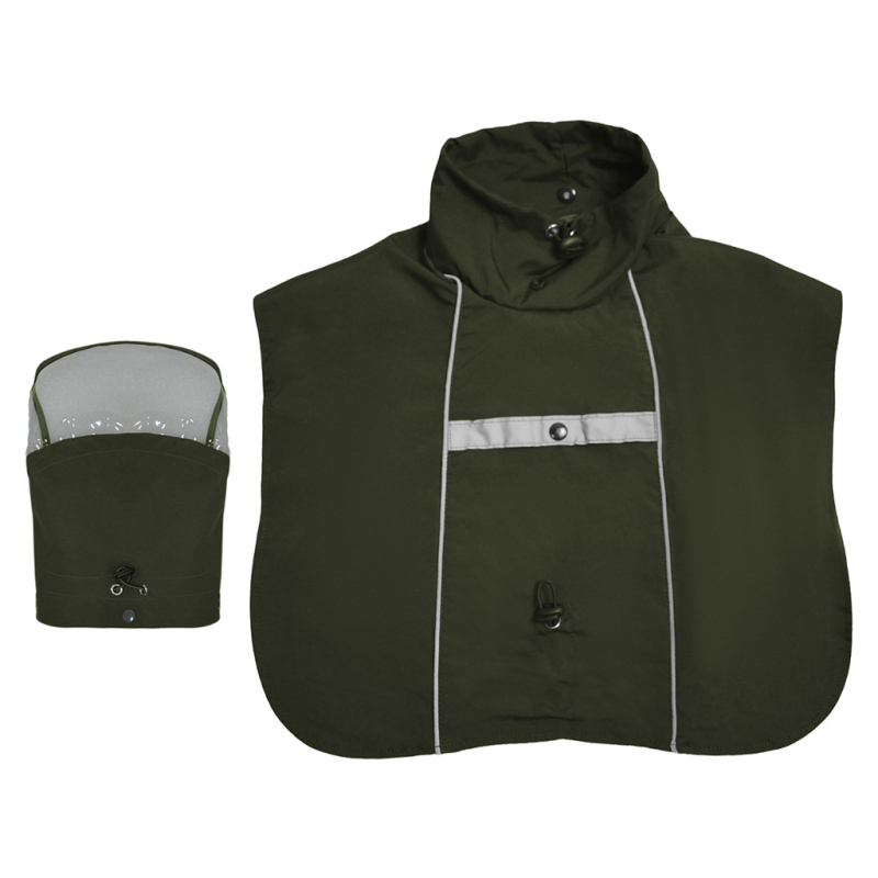 Šunų lietpaltis su gobtuvu – poliesteris, dvigubas sluoksnis, kasdienio stiliaus drabužiai augintiniams