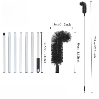 Kanalizācijas tīrīšanas suka, segmentveida tips; Modelis 2026 Q3197; Materiāls PE; Produkta numurs jd601100559566101