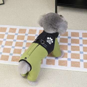 Kokvilnas suņa apģērbs rudens–ziemas sezonai, Casual stils, vēja izturīgs četrkājainam mājdzīvniekam (modeļa 25)